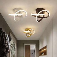 Lustre LED créatif OEM ODM, nouveau design moderne de luxe pour salon et couloir, en métal et acrylique, en forme d'anneau