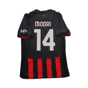 เสื้อเจอร์ซีย์สไตล์ผู้เล่นคลับมิลาน25/26เสื้อคอวีแขนสั้นทำจากโพลีเอสเตอร์100% หมายเลขทีมชายหญิงต่อต้านแบคทีเรียชื่อผู้เล่นทั้งหมด - Product Image 1