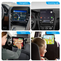 Support universel pour tablette à fixation sur appuie-tête de voiture, rotatif à 360 degrés, support de téléphone extensible pour siège arrière, berceau flexible pour iPad