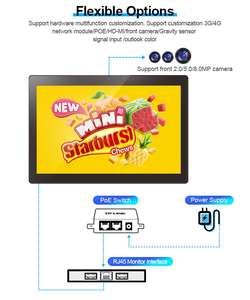 Tablette <span class=keywords><strong>Pc</strong></span> Android 3g/4g de 17 pouces, avec emplacement pour carte Sim, Poe Rj45, 17.3 originale, à montage mural - Product Image 3