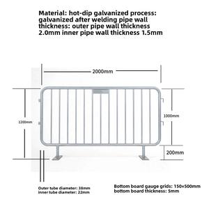 Barrières de sécurité routière pour piétons personnalisées de 4 pieds * 7 pieds, barrières de contrôle des foules en métal pour les concerts, clôtures temporaires, portails en treillis - Product Image 2