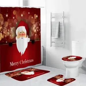 Christmas restricted exclusive bath mat, Christmas comfort 3 piece set of lovely antiskid memory foam bath mat