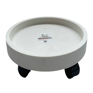 Tuan Plastic Planter Base White Round With Wheels For Flower Pot Bonsai Movable Base Floor Protection - Product Image 5