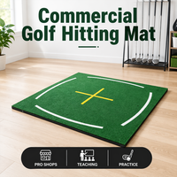 Tapis d'entraînement de golf 3D de haute qualité 5x5 pieds, tapis de practice de golf en double nylon pour l'entraînement au coup de balle