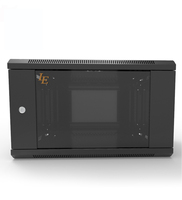 Armoire réseau murale à montage plat, capacité statique de 60 kg, porte en verre trempé de 5 mm, profondeur de 600 mm, rack de serveur
