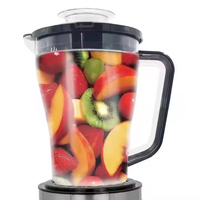 Mixeur Électrique Multifonction 4-en-1 : Blender, Extracteur de Jus, Mélangeur de Fruits, Broyeur Manuel Puissant en Acier Inoxydable avec Moteur en Cuivre Pur 7030