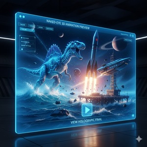 Service de production vidéo d'animations 3D sans lunettes, création de contenu pour écrans LED 3D sans lunettes - Product Image 3