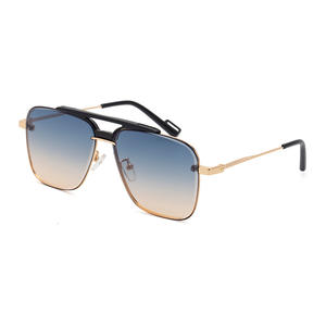 Lunettes de soleil personnalisées sans monture à bords chanfreinés pour hommes, monture carrée, protection UV400, verres PC, style Instagram, pour la conduite en extérieur - Product Image 1