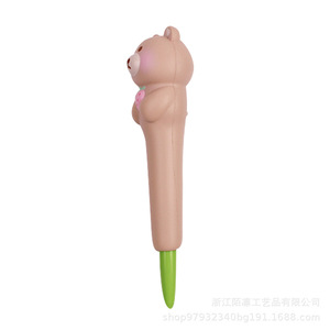<b>Cute</b> Brown <b>Bear</b> Pen Cap PU Foam <b>Bear</b> Stationery Slow Rebound Stress Toy Gift - Product Image 2