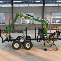 Bossworth meilleure vente 4 roues motrices Quad remorquable bûche chargeuse forestière remorque Atv bois remorque pour tracteur agricole