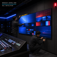 Écran LCD professionnel de 65 pouces pour mur vidéo, avec cadre de 0,88 mm, résolution 4K UHD, panneau IPS, luminosité de 700 cd/m² pour studio TV