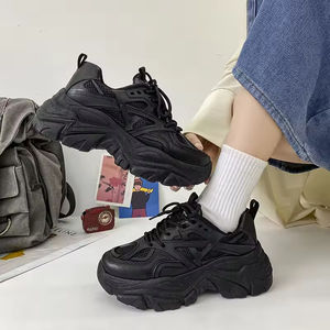 Thick Soled Lace-up Closed Toe Daddy <b>Shoes</b> for <b>Women</b> 2023 New Spring Autumn Casual Sports Anti-<b>Slip</b> - Product Image 2