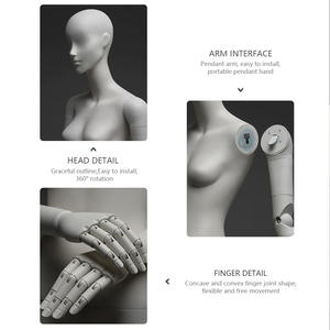 Toptan lüks zarif tam vücut kadın manken moda gerçekçi kadınlar kukla elbise formu ekran mankeni Torso standı - Product Image 6