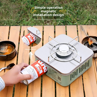 Réchaud à gaz portable d'extérieur à cassette avec combustible butane, en acier inoxydable, grande puissance pour camping, pique-nique et utilisation avec hot pot - Vente en gros
