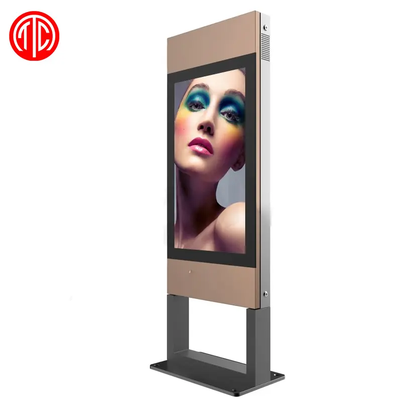 China High Design Smart Screens 4k Touch Totem Player Business Commercial Marketing Advertise Outdoor Lcd Digital Signage