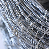 Fil de fer barbelé en gros, bobine de fil barbelé galvanisé à chaud, type simple/double barbelé, distance entre les barbelés 26-100mm, 50kg, barbelé simple type rasoir