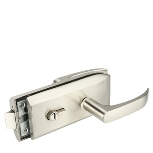 Poignée de porte en verre Zhan Han, serrure à levier en acier inoxydable, design moderne et simple pour porte de cloison de bureau - Product Image 5