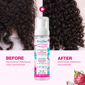 Mousse Coiffante pour Cheveux Bouclés, Origine Naturelle 98%, Légère, Fixation et Définition, Mousse Bouclante 200 ml - Product Image 2
