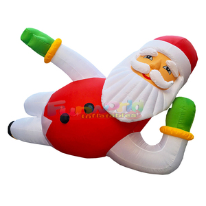 Père Noël gonflable géant pour extérieur, avec souffleur, pour décoration de jardin de Noël, vente en gros. - Product Image 3