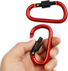 NPOT D รูปทรงแหวนอลูมิเนียม Carabeaner คลิปกุญแจสแน็ปคลิปพวงกุญแจร่มชูชีพ Carabiner สําหรับกระเป๋าเป้สะพายหลัง