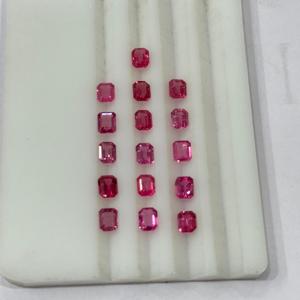 พลอยสปิเนลธรรมชาติสีชมพูแดง ไม่ผ่านการอบอุ่น ทรงแปดเหลี่ยม ขายส่งราคาพิเศษ - Product Image 2