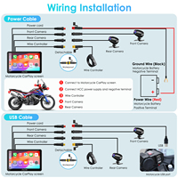 Carpuride W712D Nouveau GPS sans fil étanche 7 pouces Moyo Carplay Android IOS CarPlay Moto Carplay pour motos avec caméra DVR