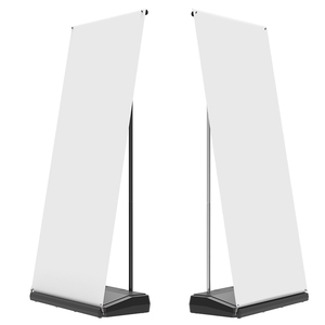 Support de bannière rétractable robuste de 6 kg résistant au vent, support d'affichage enroulable extérieur en aluminium <span class=keywords><strong>pour</strong></span> salon professionnel et exposition - Product Image 2