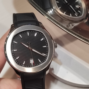 Orologio Automatico da Uomo Stile <span class=keywords><strong>Polo</strong></span> S, Acciaio Inossidabile, Quadrante a Righe Verticali, Cinturino in Pelle/Gomma - Product Image 4