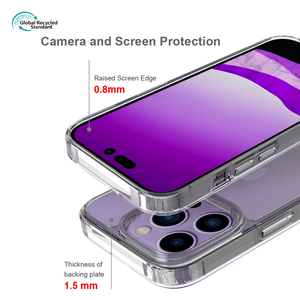 Ốp Lưng Điện Thoại Di Động Tái Chế Bán Sỉ Bằng Nhựa Pc <span class=keywords><strong>Tpu</strong></span> Trong Suốt Sinh Thái Giấy Chứng Nhận GRS Ốp Lưng Cho iPhone 14 - Product Image 2