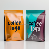 Pochette à fermeture éclair Doypack biodégradable imprimée sur mesure avec valve sac en grains de café noir doré pour emballage en plastique d'aliments pour animaux de compagnie