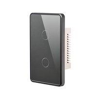 OEM US Smart TUYA 1/2/3/4gang lampu dinding Panel kaca antigores sakelar layar sentuh mendukung ESP32 ESP8266 Alexa Google Home