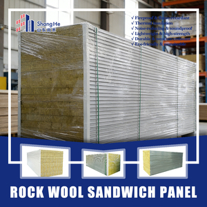 Panneau sandwich en laine de roche haute densité, <span class=keywords><strong>isolation</strong></span> thermique ignifuge pour bâtiments industriels - Product Image 1