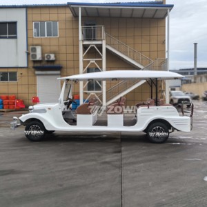 Voiture de tourisme électrique rétro vintage à performance stable, 8 places, style classique, pour les centres de villégiature, les parcs à thème et le transport touristique - Product Image 4
