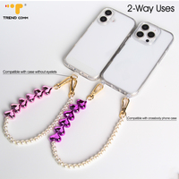 Chaîne de téléphone en forme de cœur plaqué or 2026 avec deux crochets dorés, bracelet de téléphone portable 32 cm pour iPhone 15 16 17 Pro Max