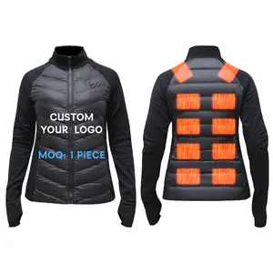 Dropshipping 2024 PressLife Heated Jacket 7.4V Battery Pack Quiet Hooded Barrel Construction Casual Style Windproof Zipper