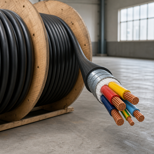 Câble d'alimentation isolé XLPE YJV YJV22 à âme en cuivre 0,6/1 kV 4x50mm²+1x25mm² 4x70mm²+1x35mm² <span class=keywords><strong>Norme</strong></span> IEC 60502 - Product Image 3