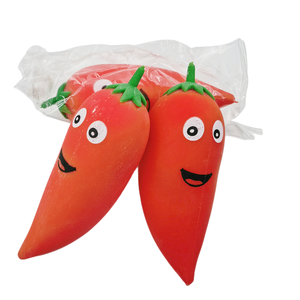 Funky Red Flour Filled Chili <b>Squishy</b> Toy Soft Elastic TPR Material Stress Relief Toy for Unisex Adults & Kids 5 to 7 Years - Product Image 3