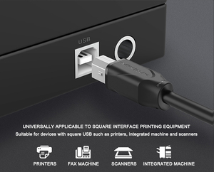 <span class=keywords><strong>Câble</strong></span> USB d'imprimante original Mindpure de <span class=keywords><strong>haute</strong></span> <span class=keywords><strong>qualité</strong></span> 1,5/3/5/8/10 m 2.0 avec gaine en PVC et blindage en feuille, mâle-mâle, pour transfert de données - Product Image 4