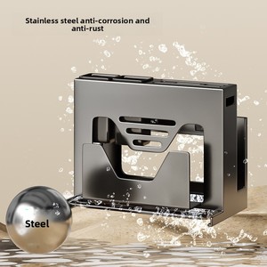 2026 New Model Kitchen <b>Organizer</b> Metal Punch-Free Knife Holder Cutting Board Rack with Chopstick Holder - Product Image 5