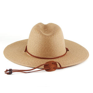 HZM-23045 été femmes paille large bord couleur personnalisée plaine hommes papier paille bande plage <span class=keywords><strong>Panama</strong></span> Fedora chapeau - Product Image 5