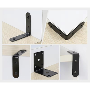 Dày màu đen hình chữ L đồ nội thất góc mã góc tủ quần áo bàn ghế cố định khung vuông góc sắt - Product Image 5