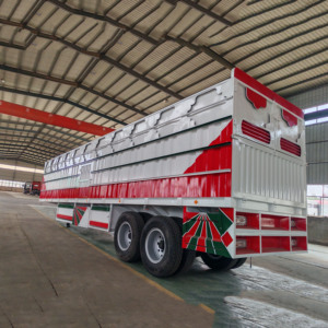Remorques 2 et 3 essieux, capacité de charge 40-80 tonnes, <span class=keywords><strong>pour</strong></span> voitures, semi-remorques grillagées multi-transports <span class=keywords><strong>pour</strong></span> le transport de bétail et de moutons - Product Image 2