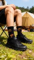 Chaussettes de sport tricotées personnalisées pour hommes avec base en tissu éponge, chaussettes d'hiver en coton pour le basketball
