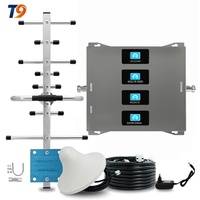 Nuevo Amplificador de Señal de Teléfono Celular, Repetidor de Red de 700/900/1800/2100/2600MHz para 2G 3G 4G con Cobertura de 500-1000 m²