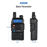 Radio bidirectionnelle portable Baofeng UV-5R 5W avec batterie 1800mAh, double bande, radio FM, radio amateur baofenguv5r baofeng uv 5r