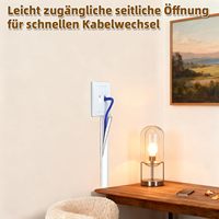 TIANAN TA20366 Goulotte de câblage en silicone flexible autocollante blanche, mini-bac de dissimulation pour murs, sols et plinthes - Semi-rond, capacité 1