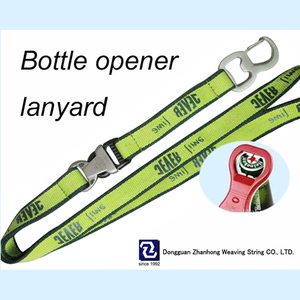 Venta al por mayor abridor de cerveza cordón llavero sublimación poliéster personalizado abrebotellas cordón - Product Image 2