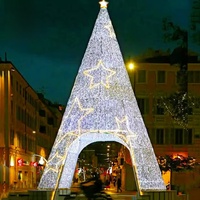 Árbol de Navidad Artificial Gigante con Iluminación LED JIN PENG, Diseño para Pasar por Dentro, de 20 a 70 pies, para Exhibición en Centros Comerciales