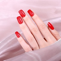 Prix de gros 2022 – Nouveaux autocollants pour ongles en gel semi-durci, imperméables, motif cœur 3D, couleur unie, pour décoration d'ongles