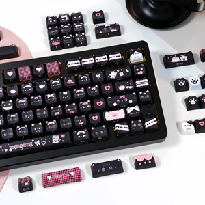 Clavier mécanique MAO Black Pink <span class=keywords><strong>Maid</strong></span> Cat, touches en PBT compatibles avec les commutateurs de clavier mécanique 61/64/68/104/108 - Product Image 3